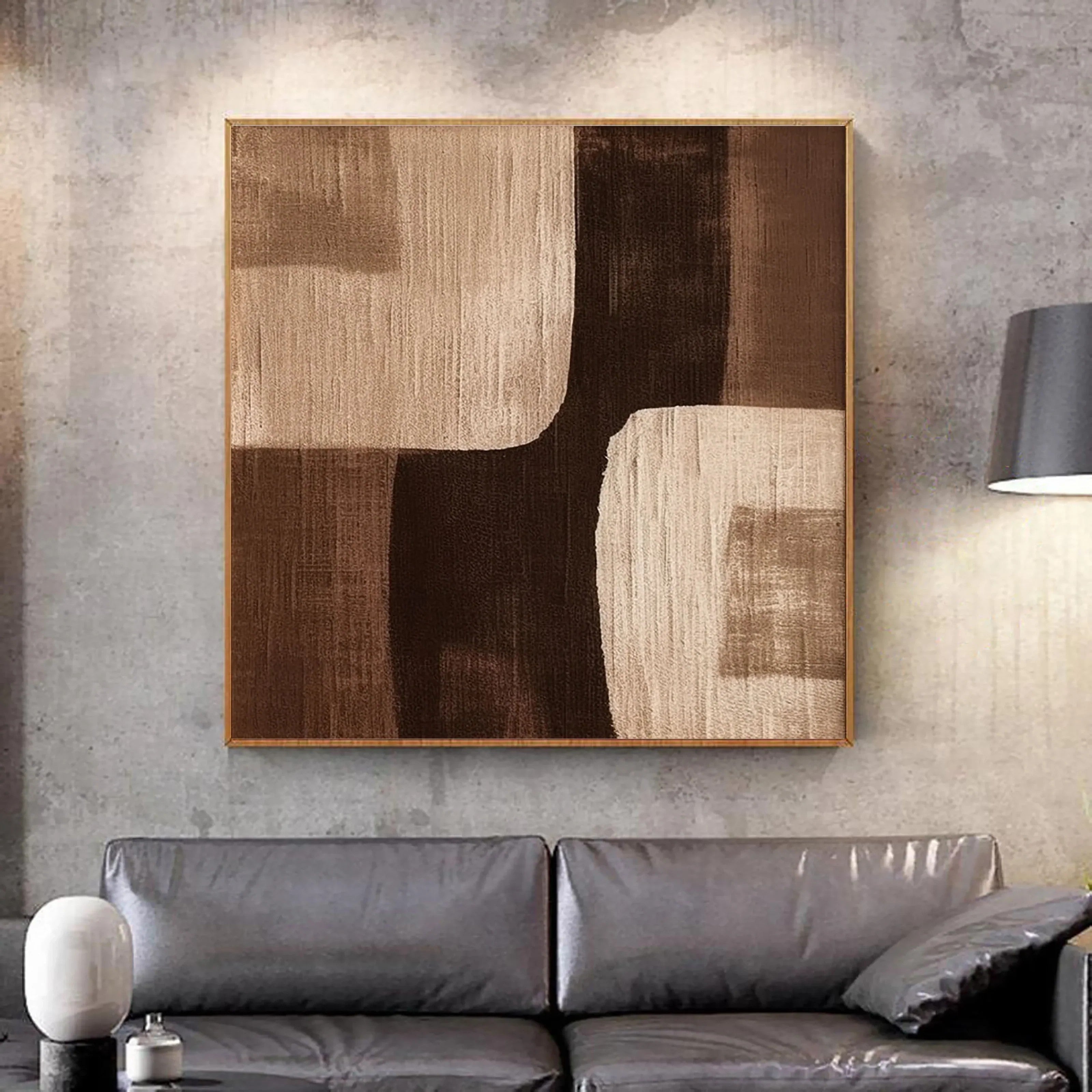 3D Textured Earth Block Wall Art