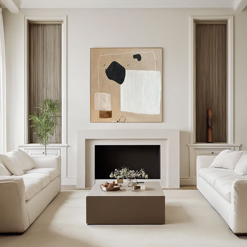 Minimal Black Block Wall Art
