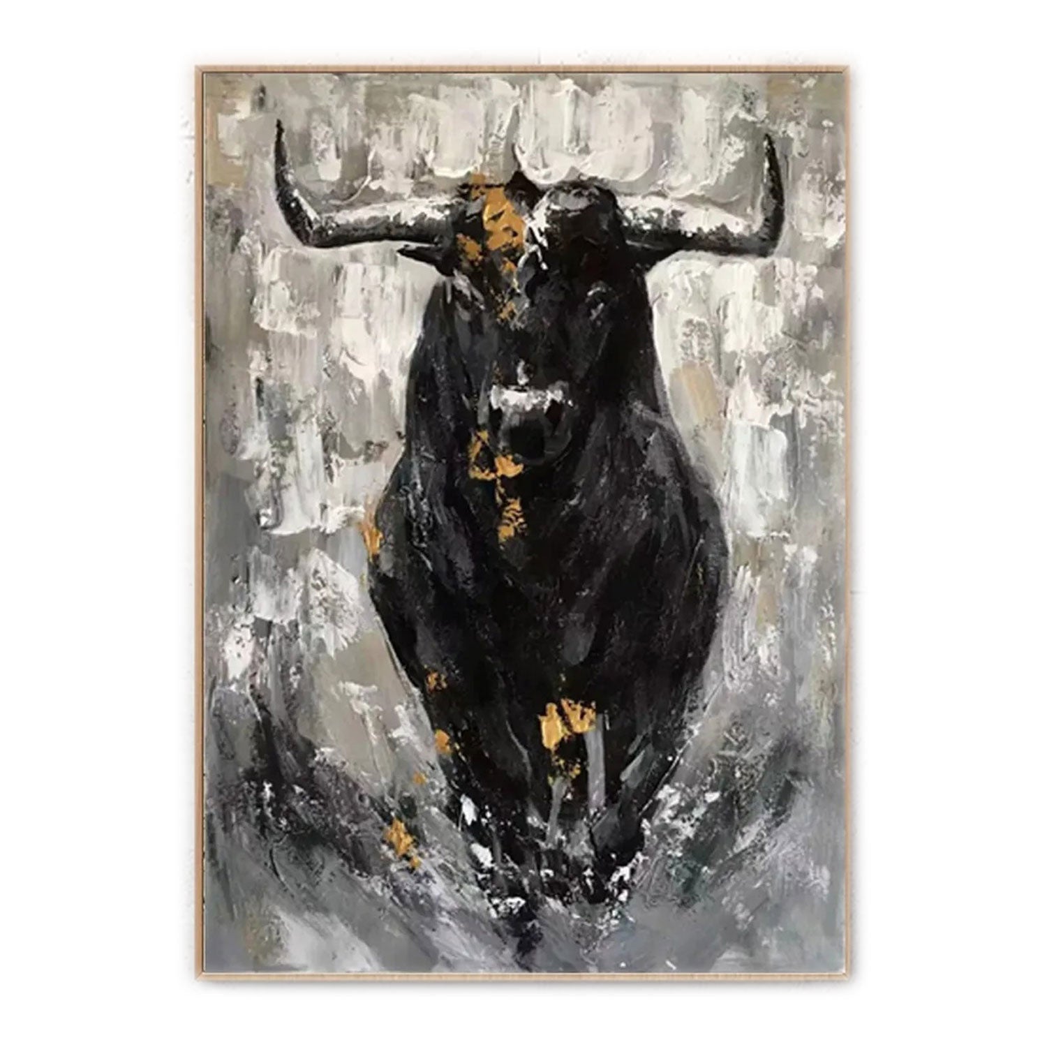Textured Bull Portrait Wall Art