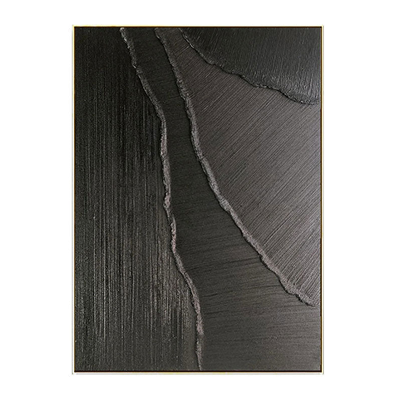 Charcoal Crack Textured Canvas