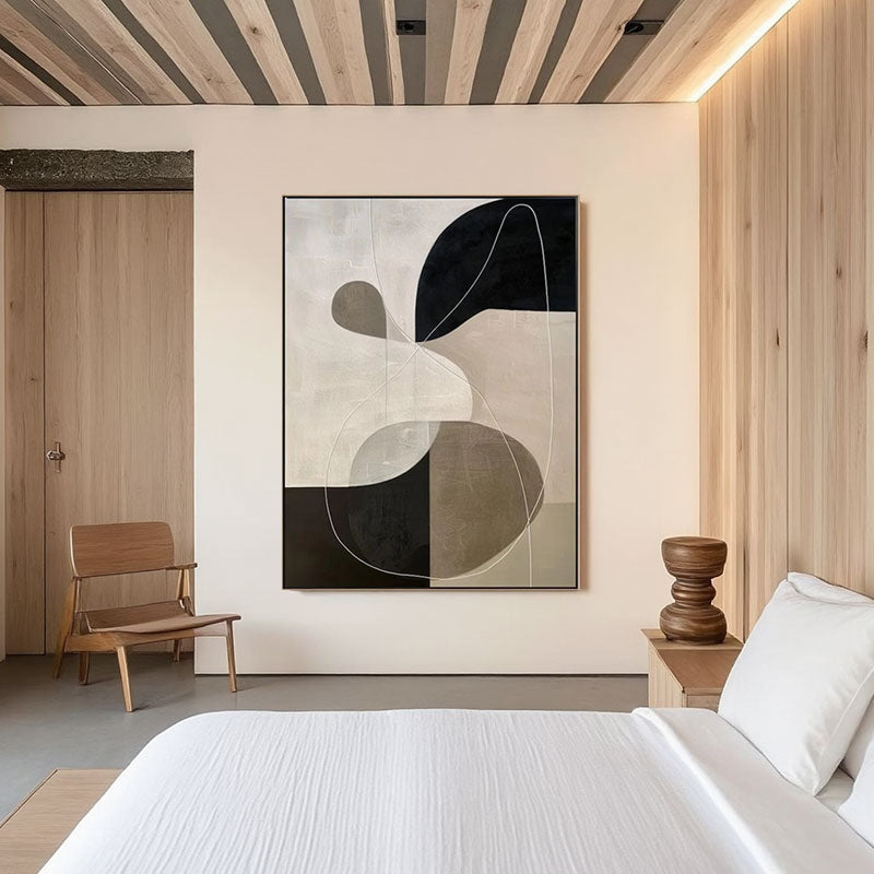 Textured Geometric Shapes Wall Art