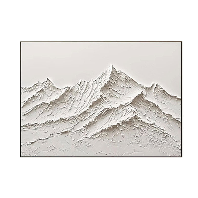 Textured White Mountain Peak Wall Art