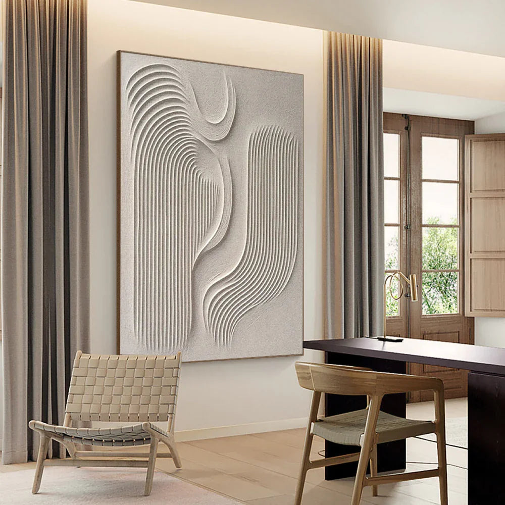 Sculptural Flowing Lines Wall Art