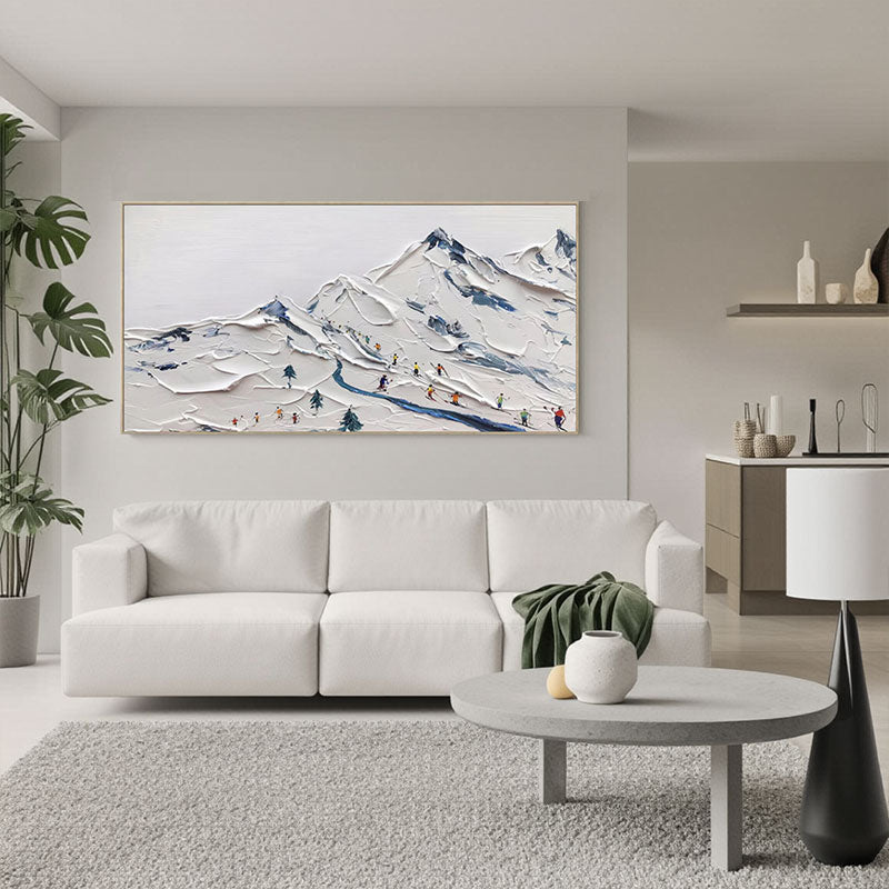 Textured Ski Slope Wall Art