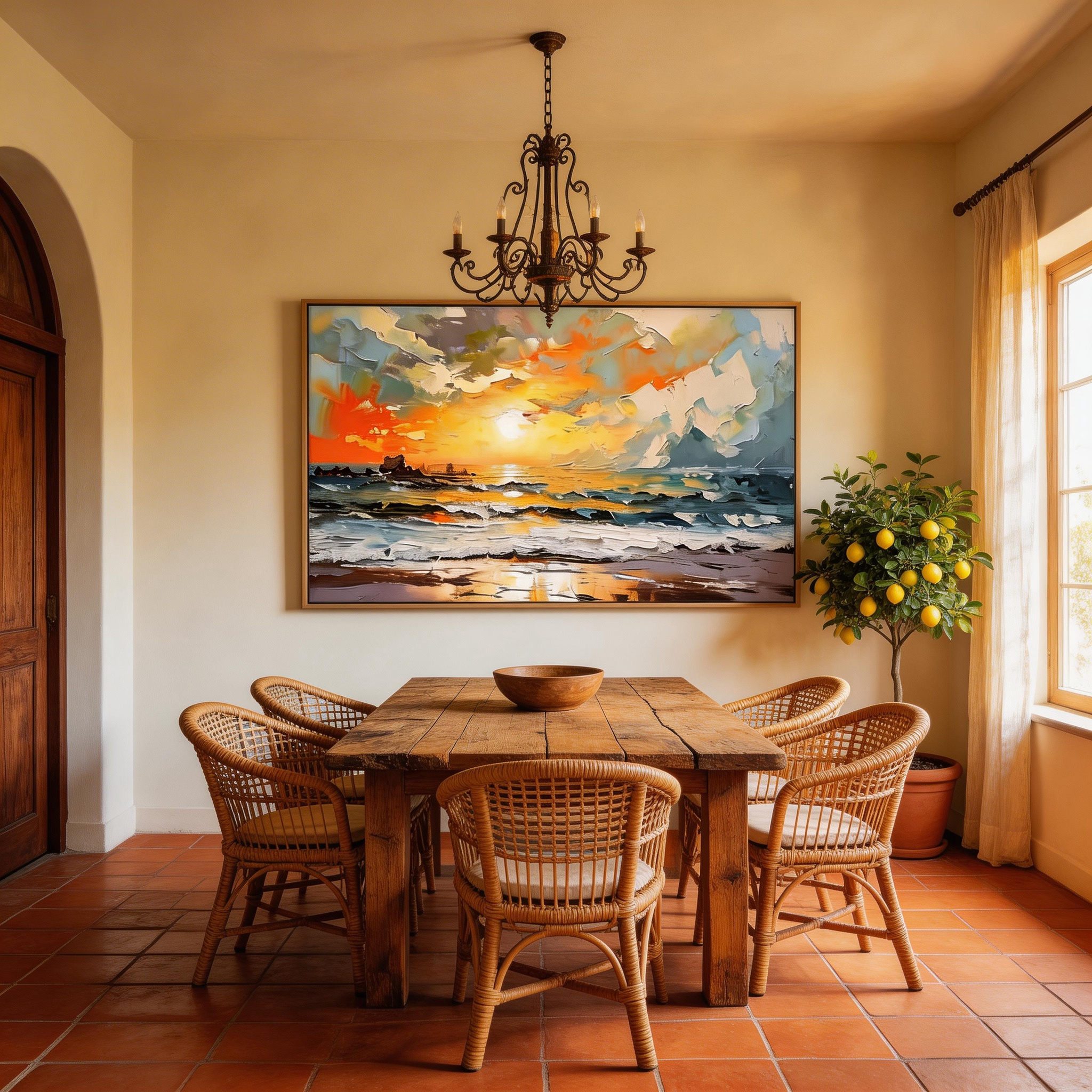 Sunset Beach Canvas Wall Art