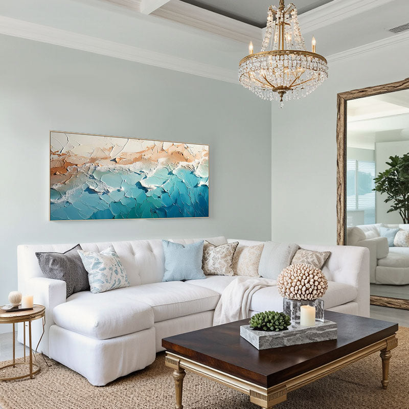 Sculptural Foam Wave Canvas Art