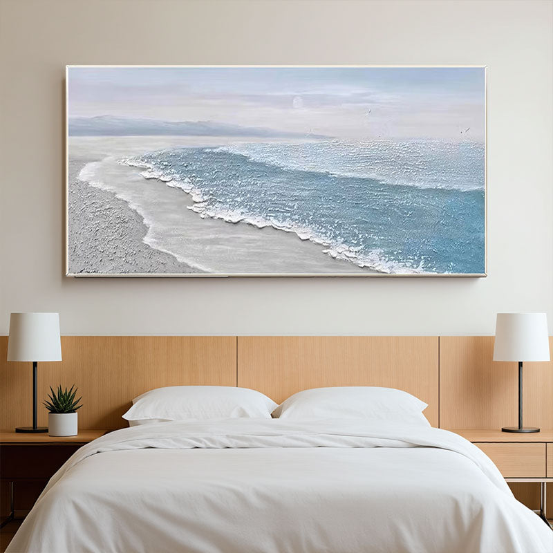 Serene Beach Wave Canvas Wall Art