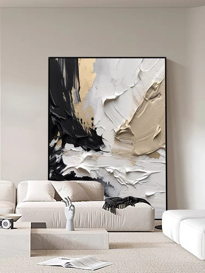 Textured Torn Layer Abstract Art