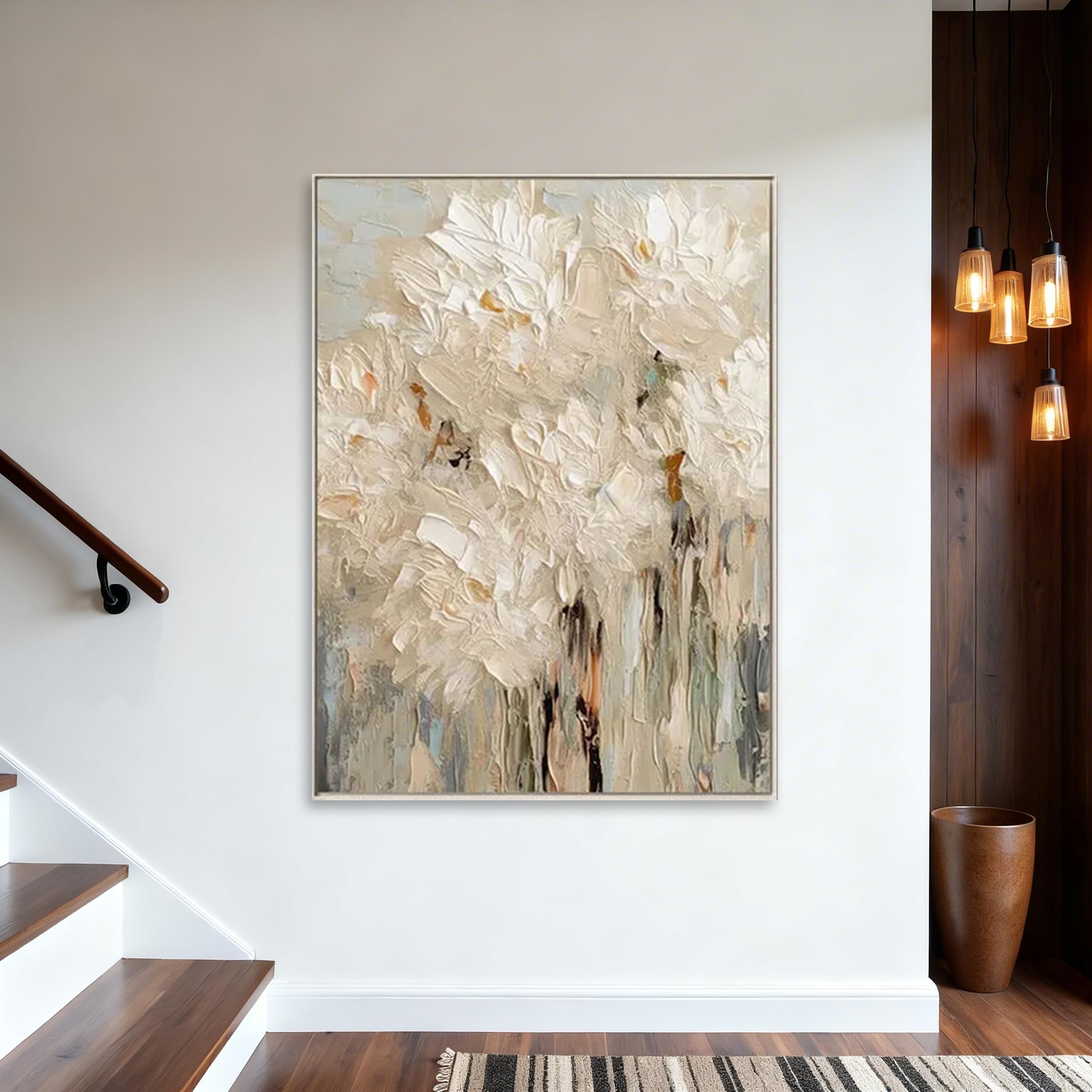 Textured Floral Abstract Wall Art
