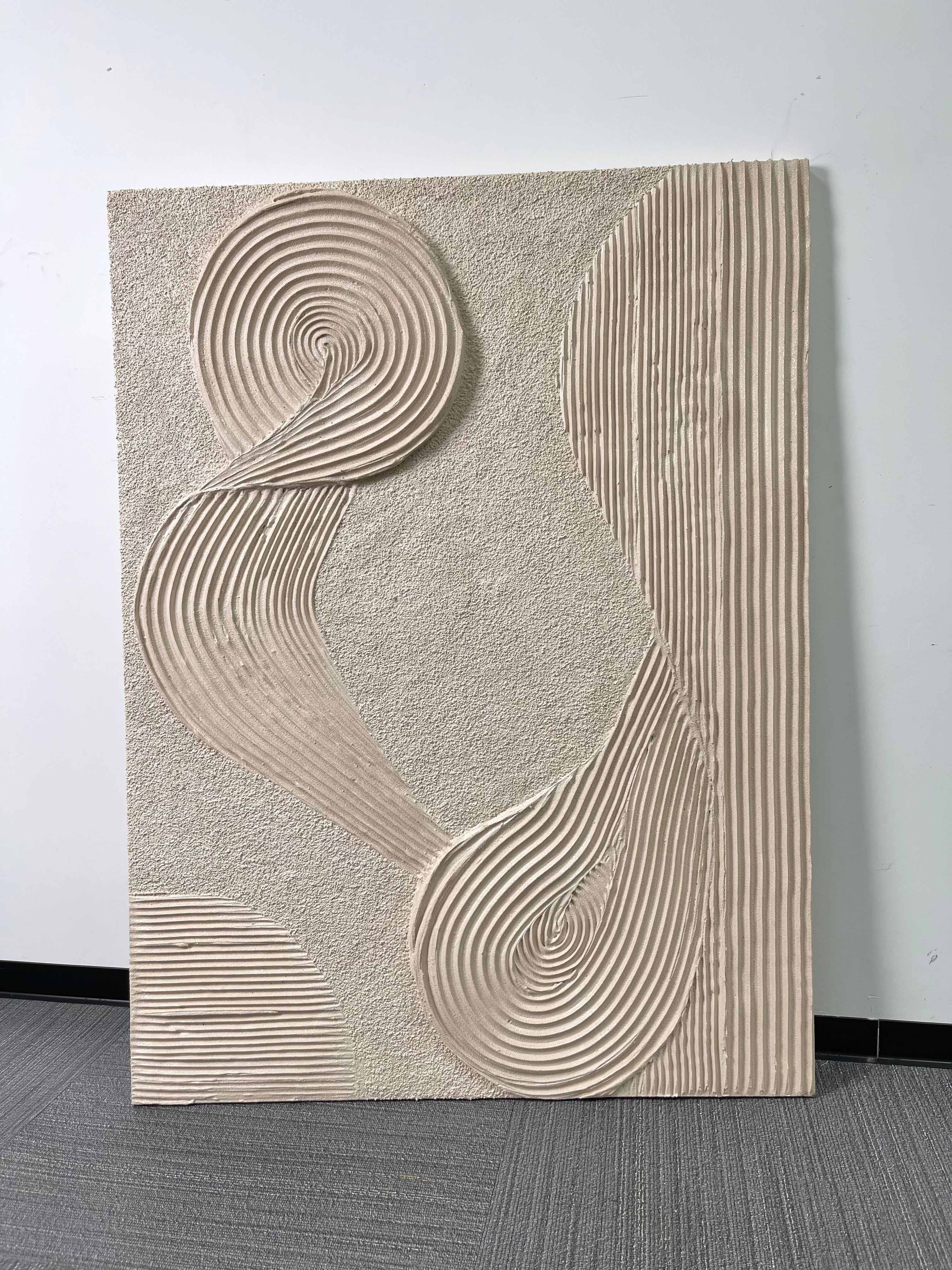 3D Sculptural Swirl Line Wall Art