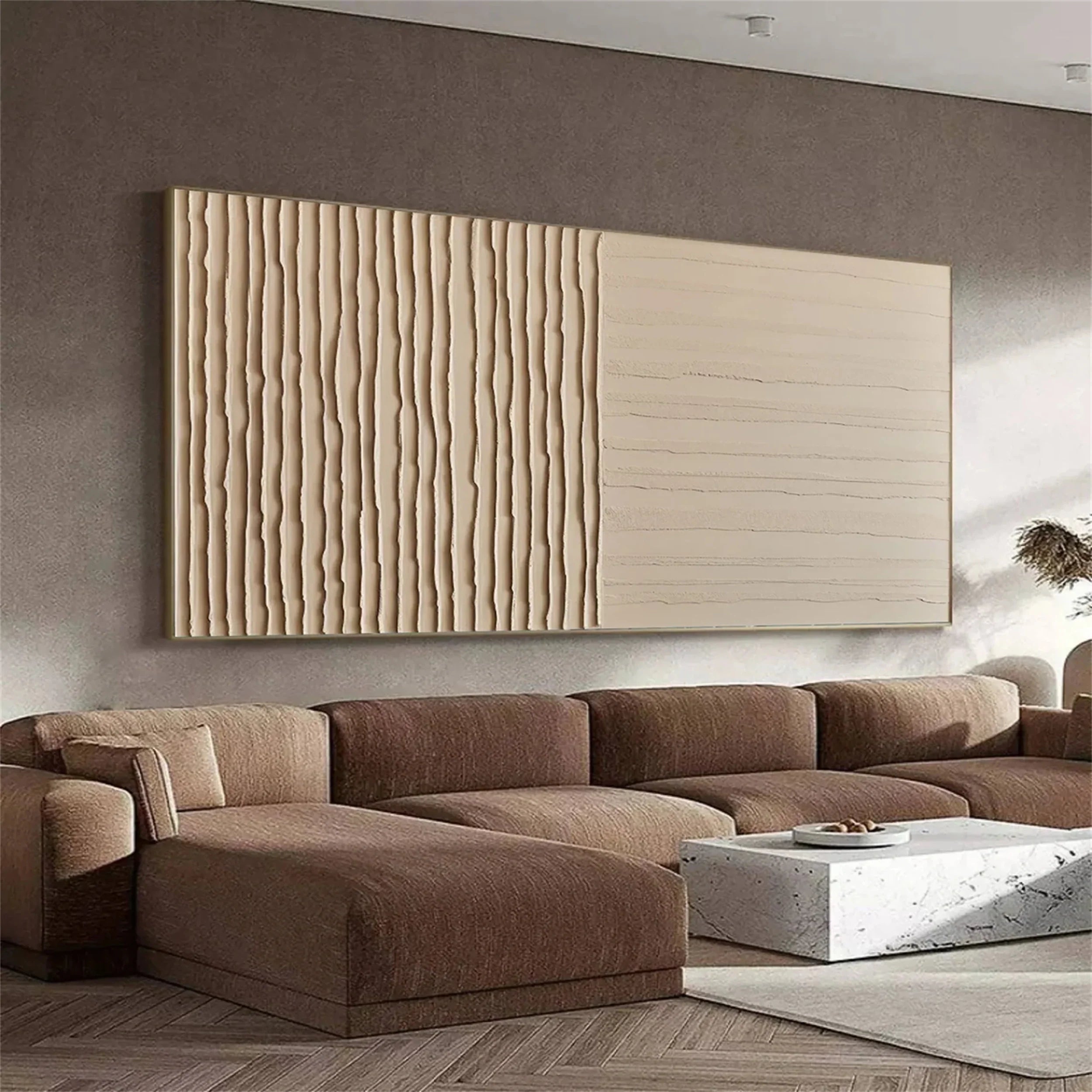 Wavy Wood Grain Panel Wall Art