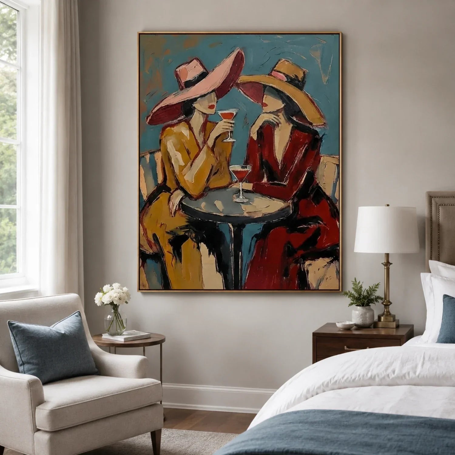 Impasto Wide Hat Cocktail Duo Wall Art