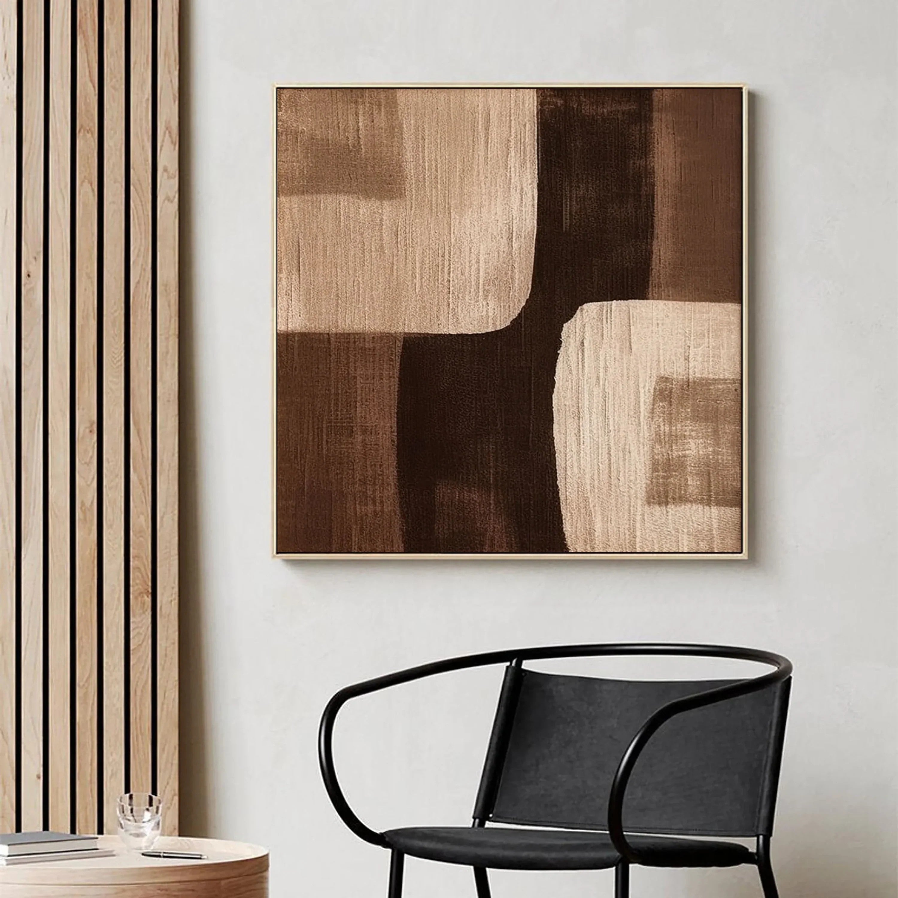 3D Textured Earth Block Wall Art