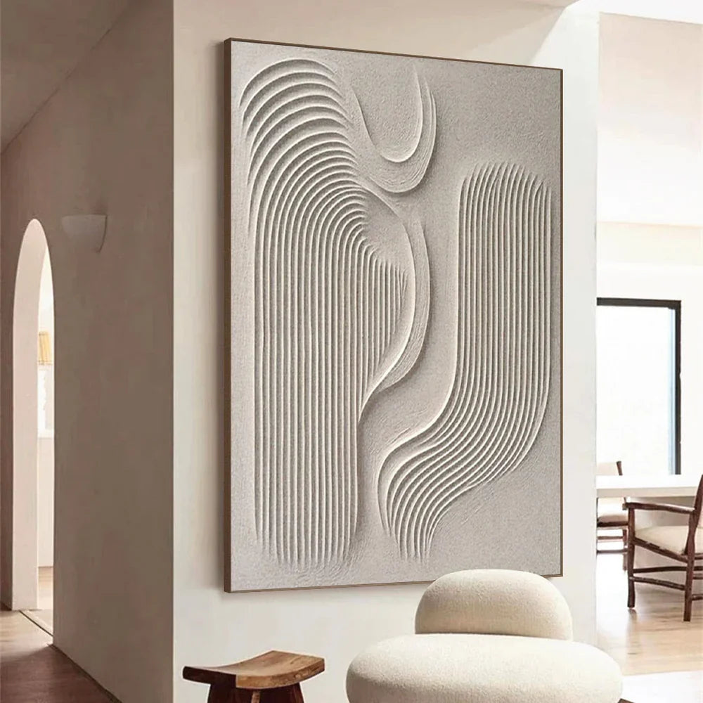 Sculptural Flowing Lines Wall Art