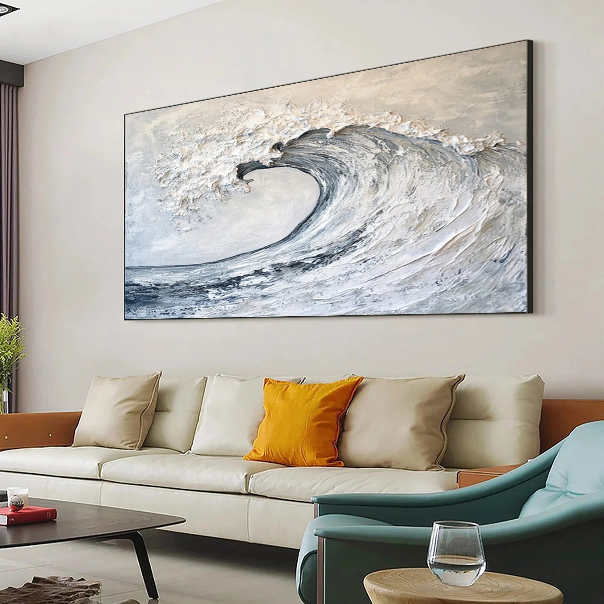 Textured Sea Wave Wall Art