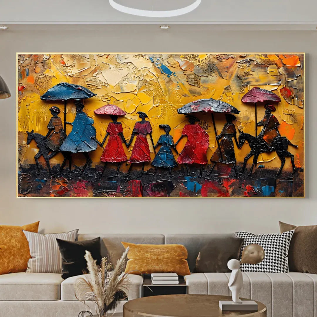 Figurative Wall Art | Golden Procession