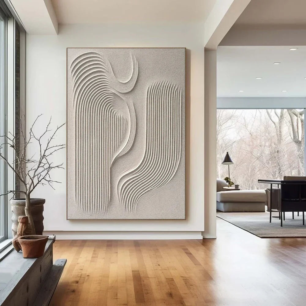 Sculptural Flowing Lines Wall Art