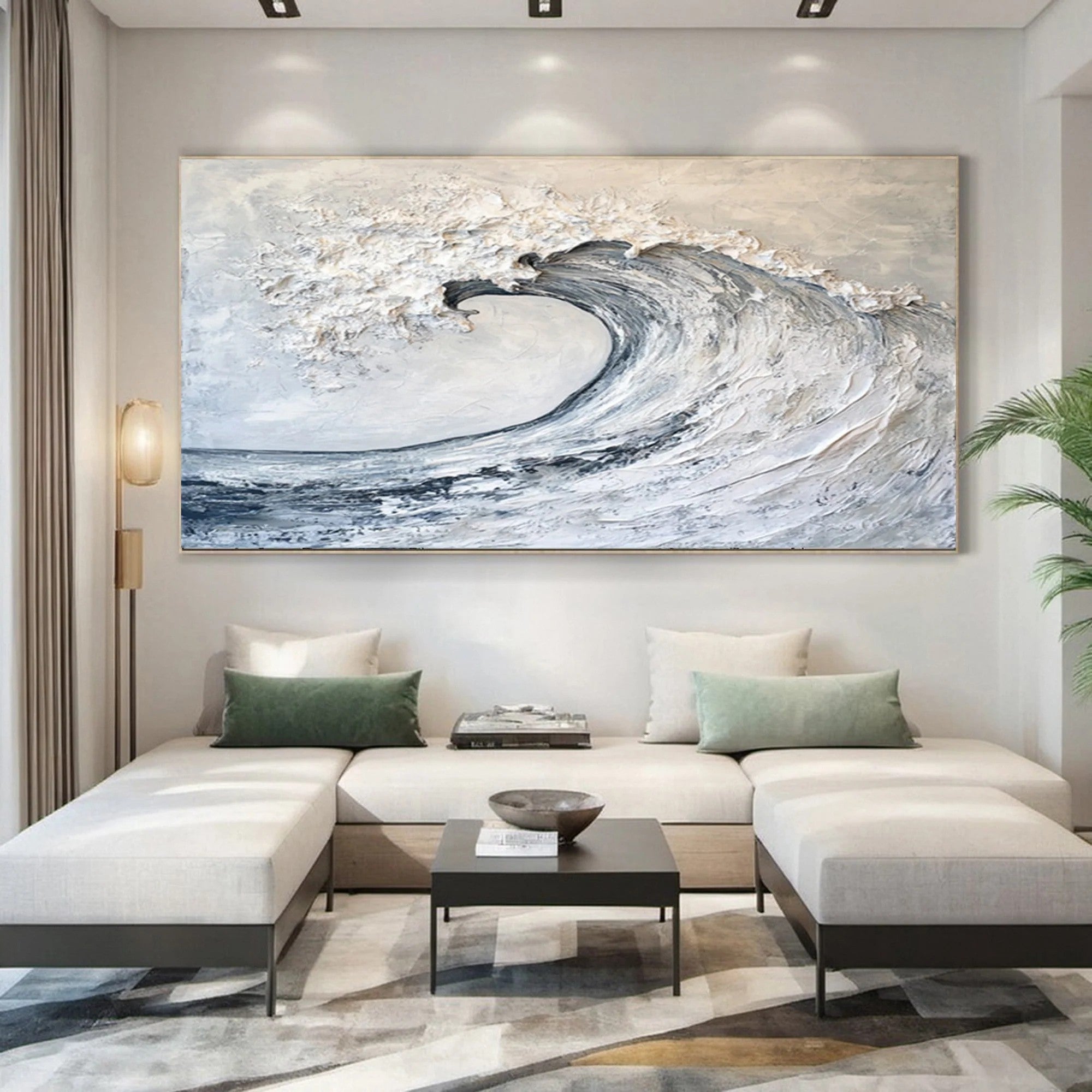 Textured Sea Wave Wall Art
