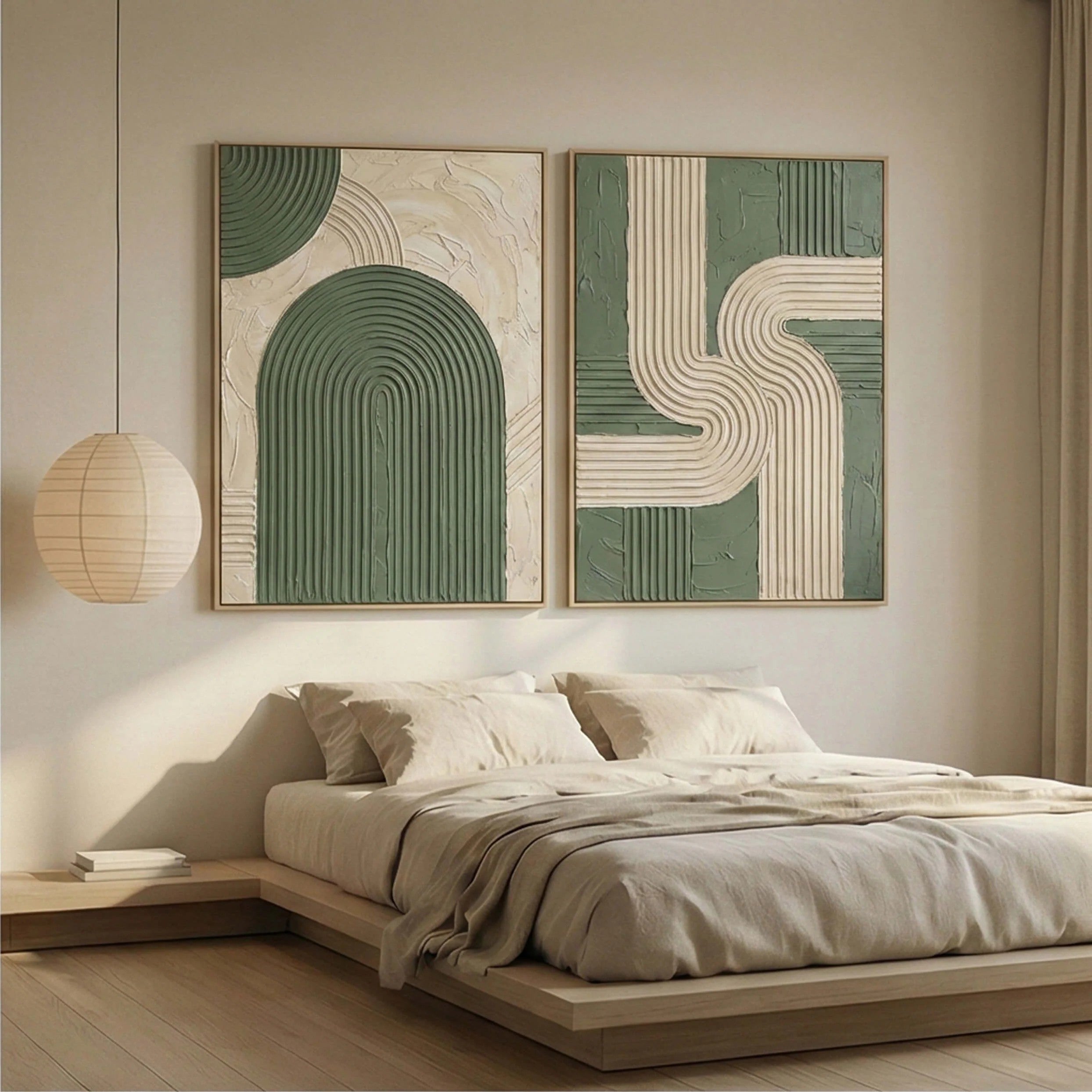 Sculptural Arch & Ribbon Wave Wall Art