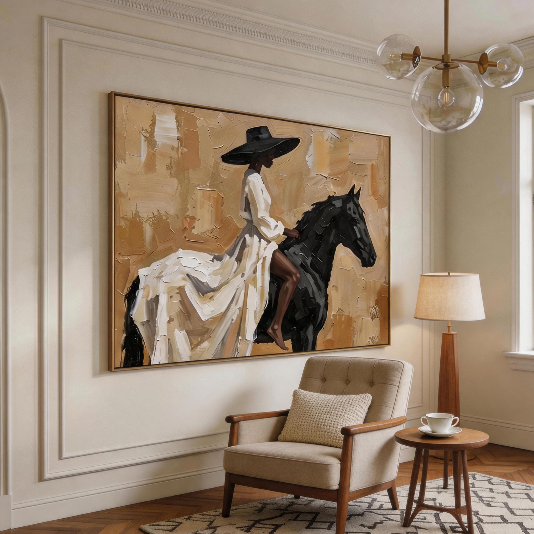 Vintage Americana Art | Ivory Reins Drift