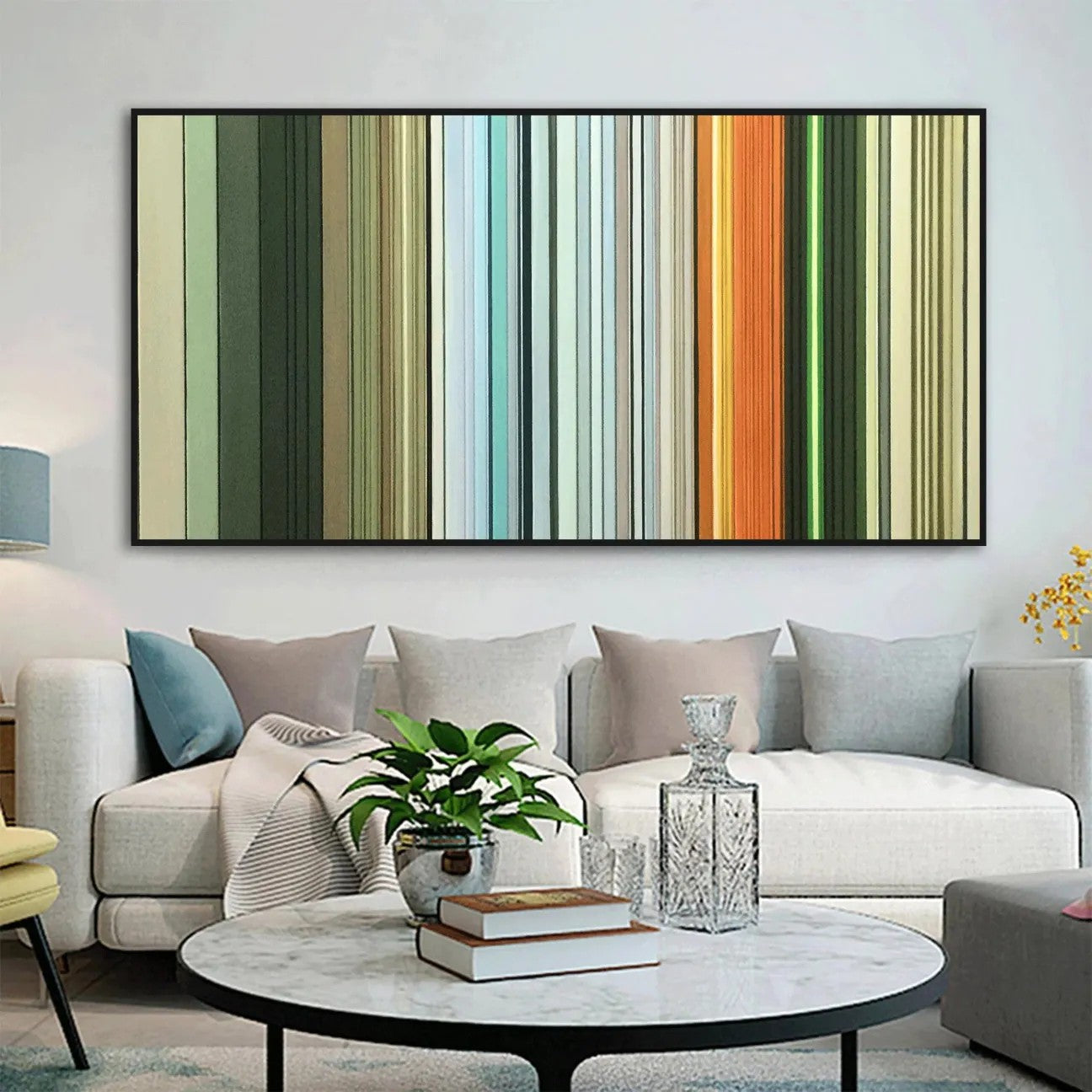 Vertical Stripe Gradient Wall Art