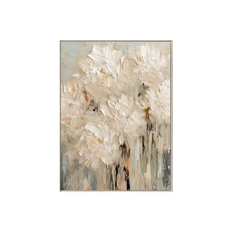 Textured Floral Abstract Wall Art