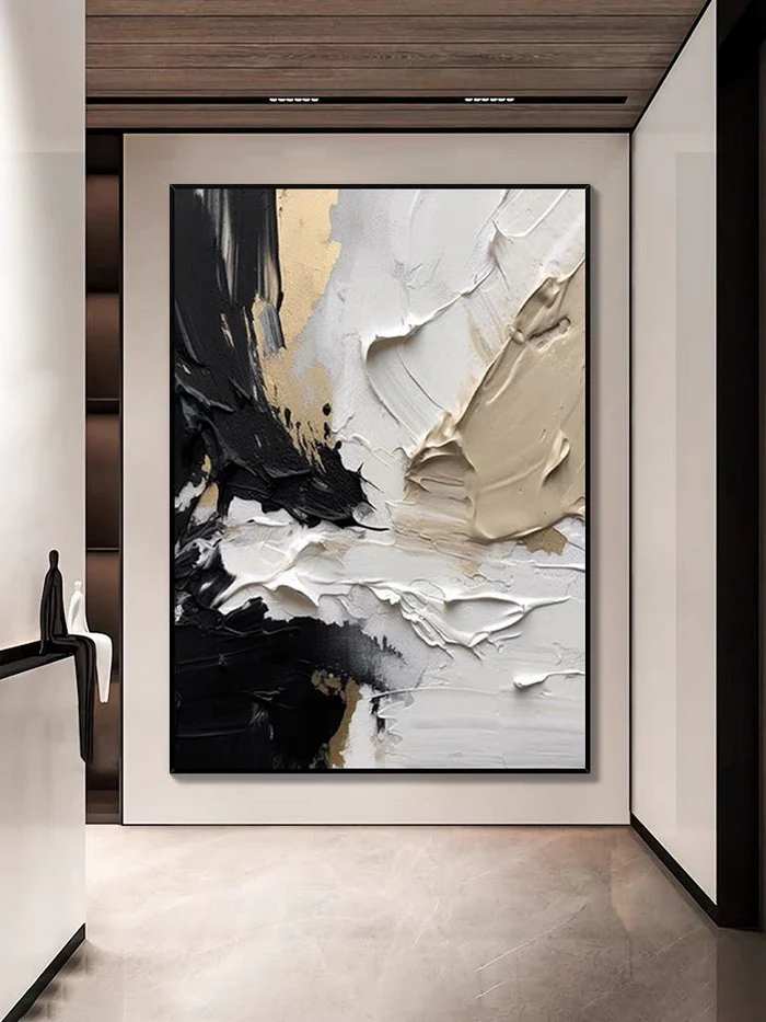 Textured Torn Layer Abstract Art