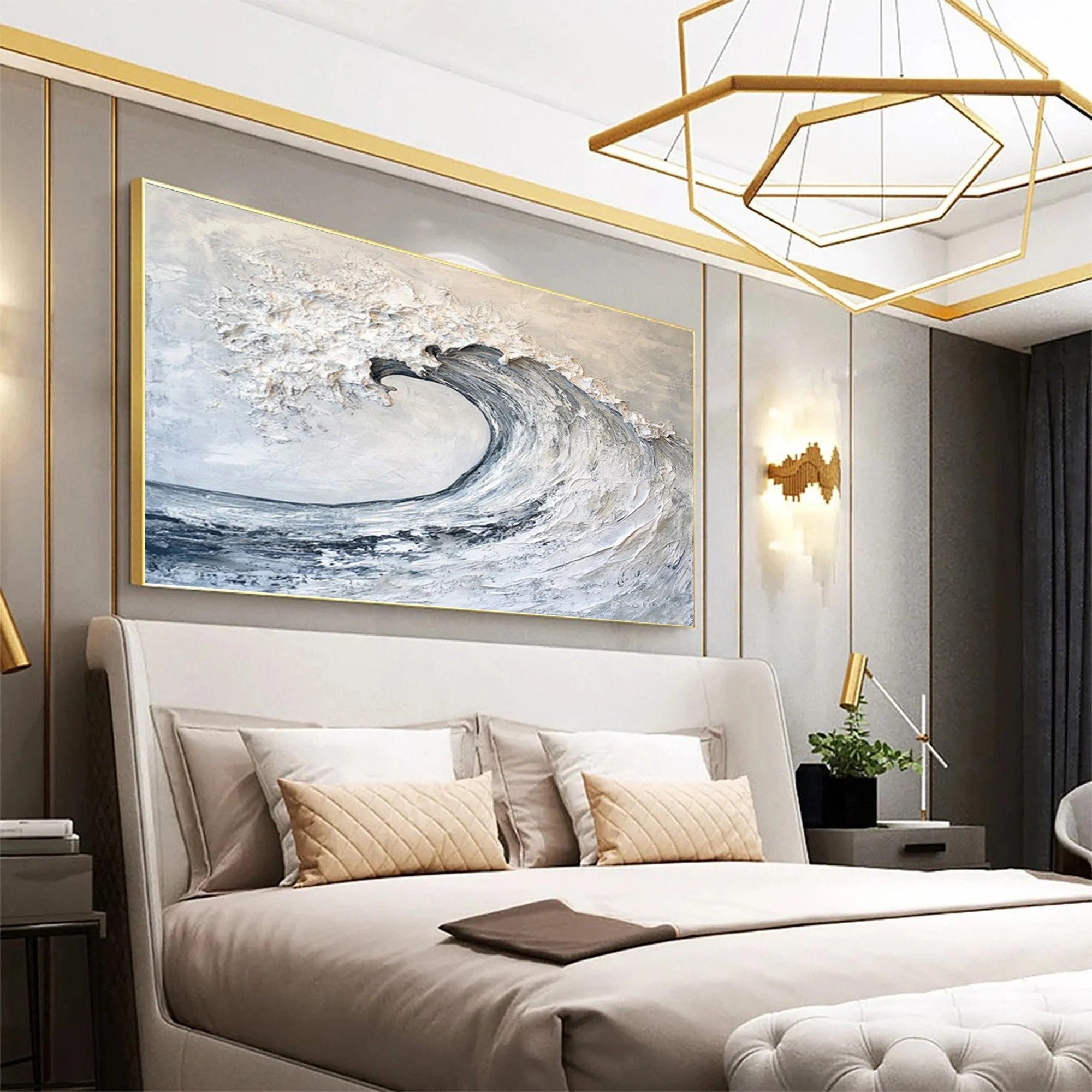 Textured Sea Wave Wall Art
