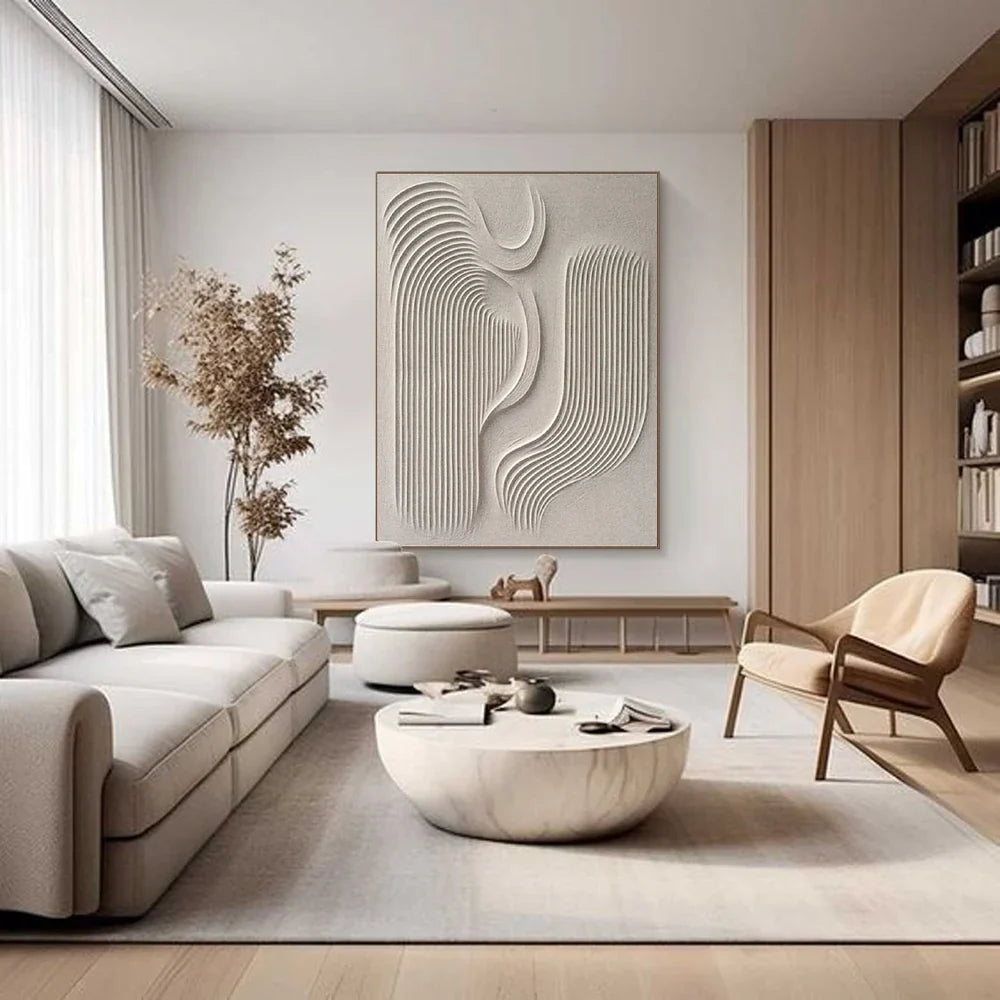 Sculptural Flowing Lines Wall Art