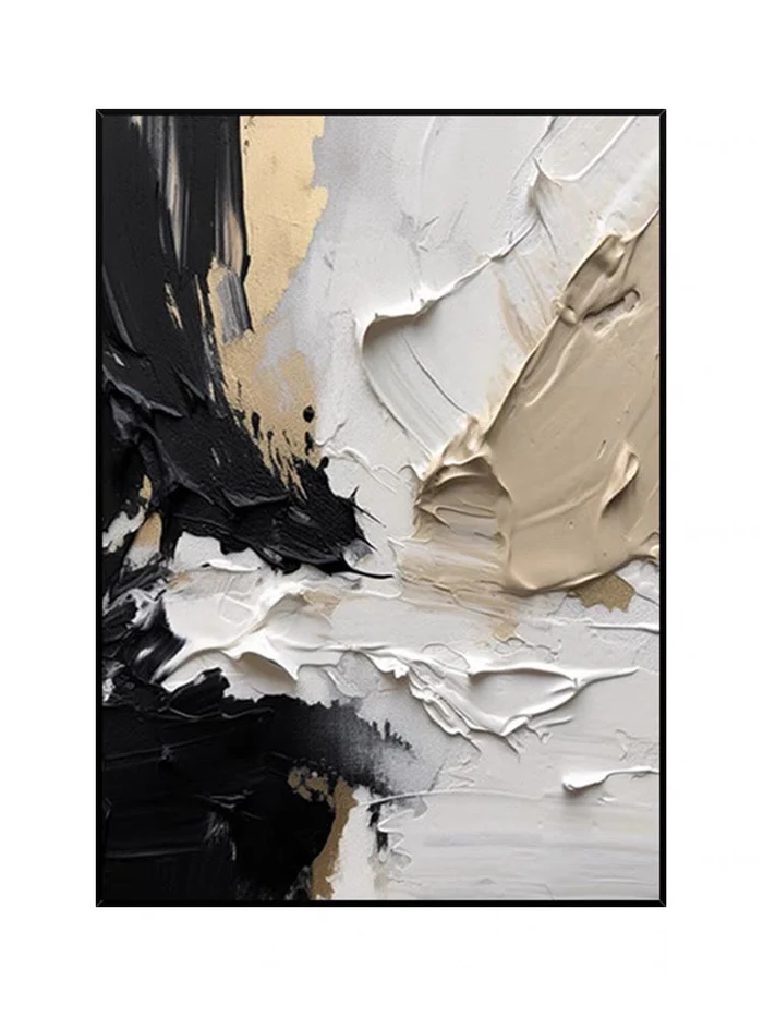 Textured Torn Layer Abstract Art