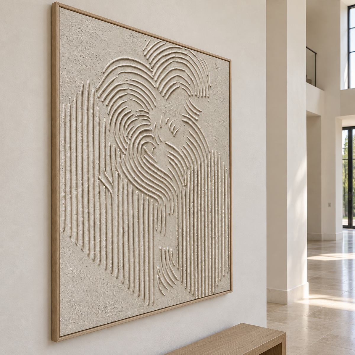 Minimalist Textured Art | Quiet Embrace