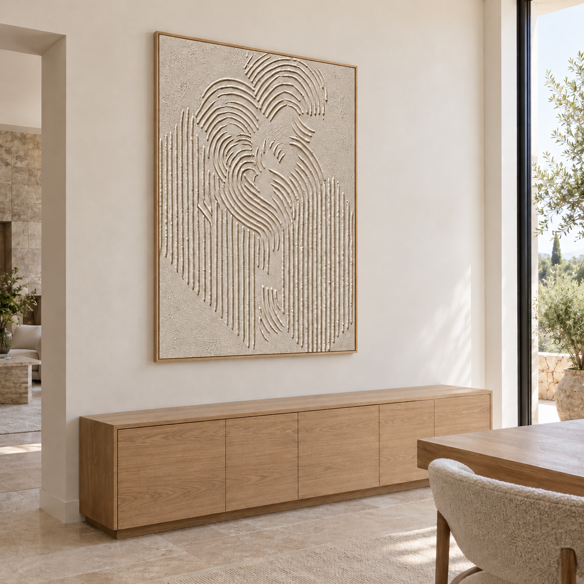 Minimalist Textured Art | Quiet Embrace