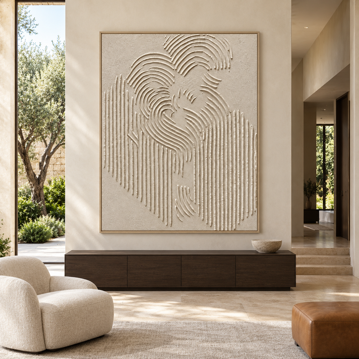 Minimalist Textured Art | Quiet Embrace