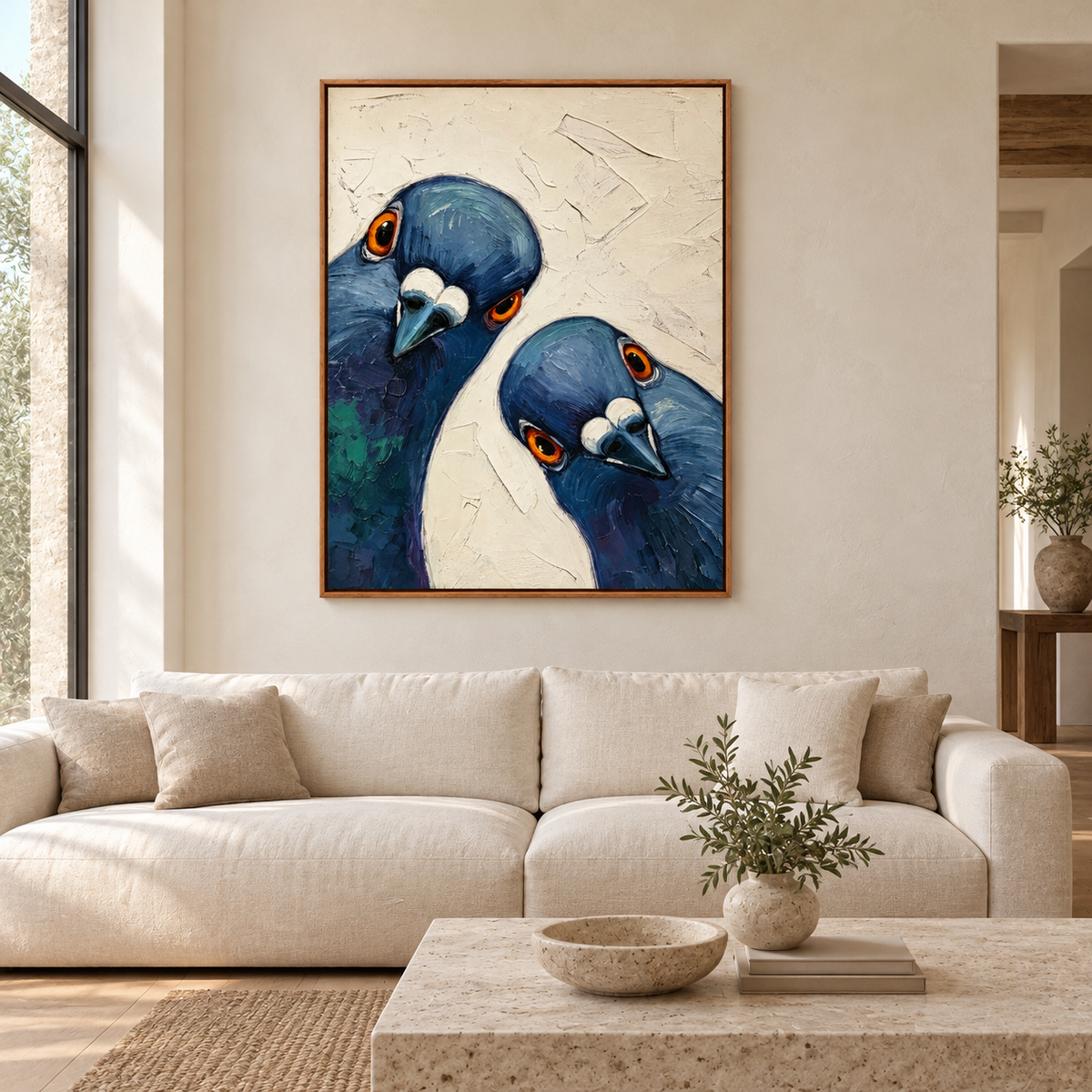 Contemporary Playful Animal Impasto | Curious Neighbors