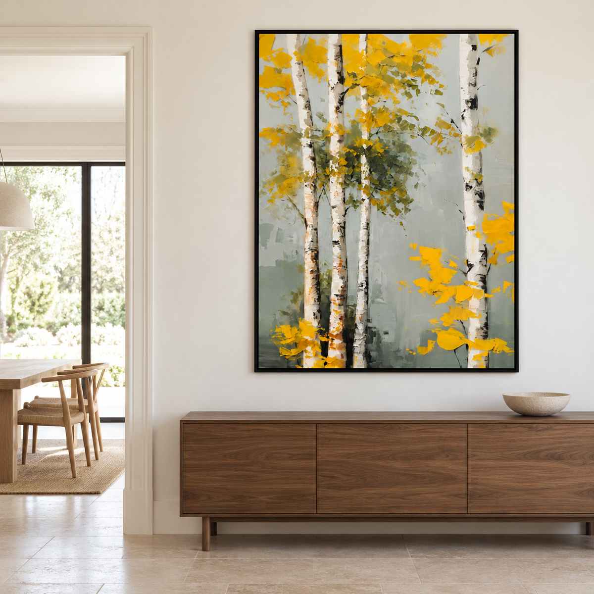 Impressionist Landscape Art | Autumn Birch Trees