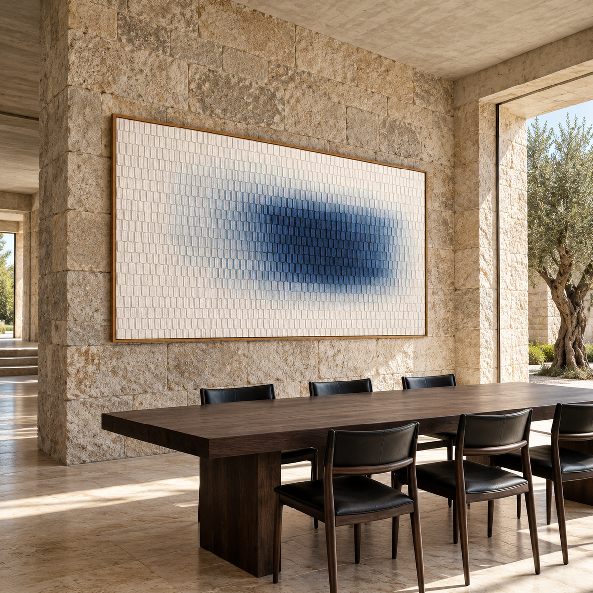 Contemporary Textured Abstract | Blue Reverie