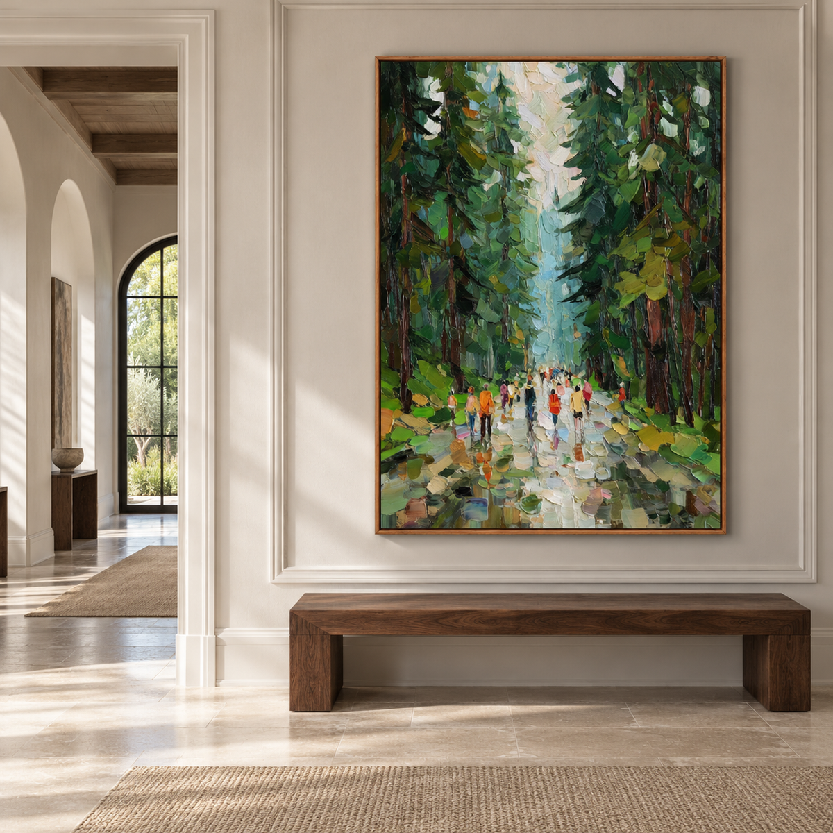 Impressionism Art | A Walk Beneath the Evergreens