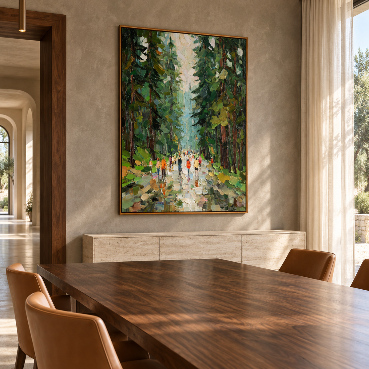 Impressionism Art | A Walk Beneath the Evergreens