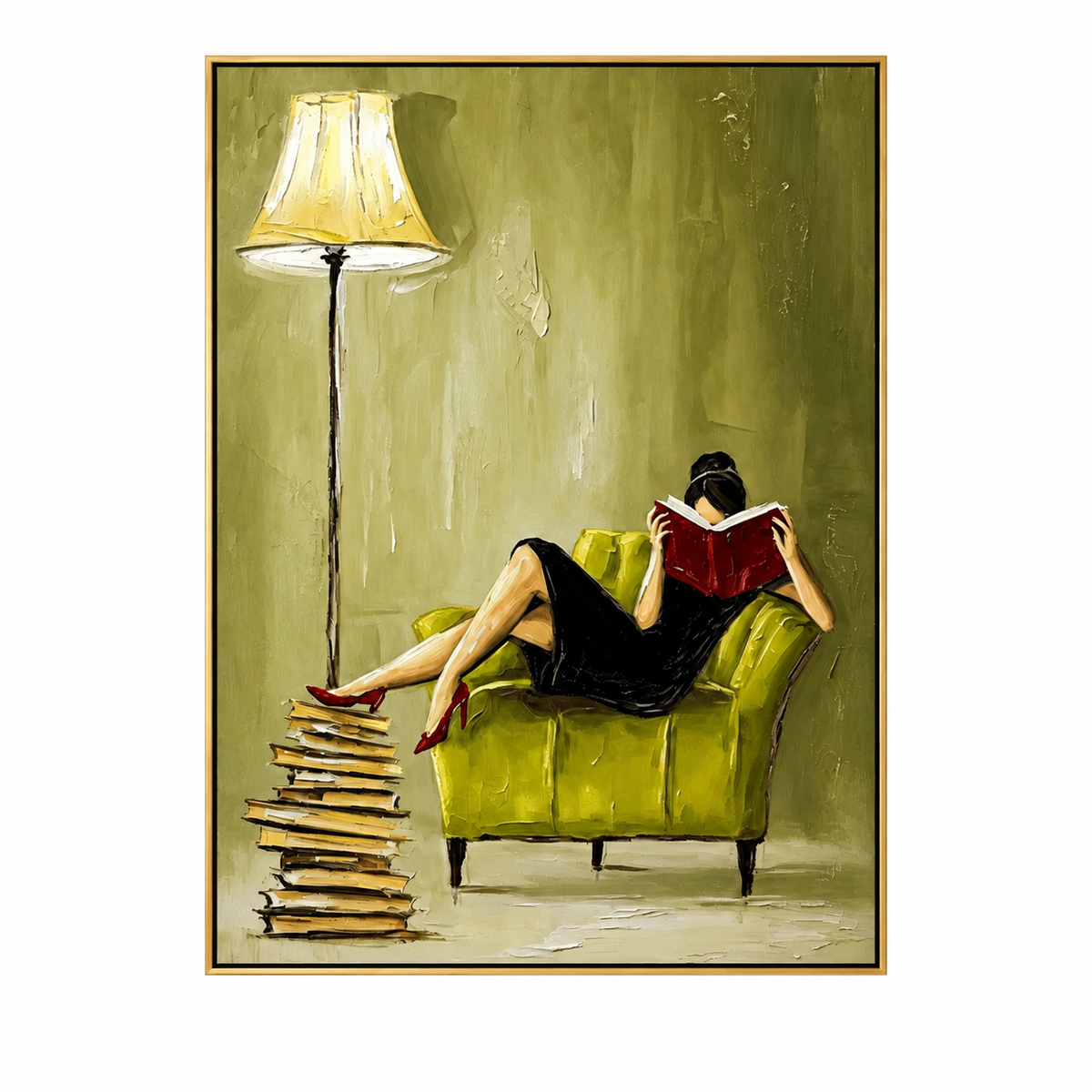 Impressionist Art | Olive Chair Reading