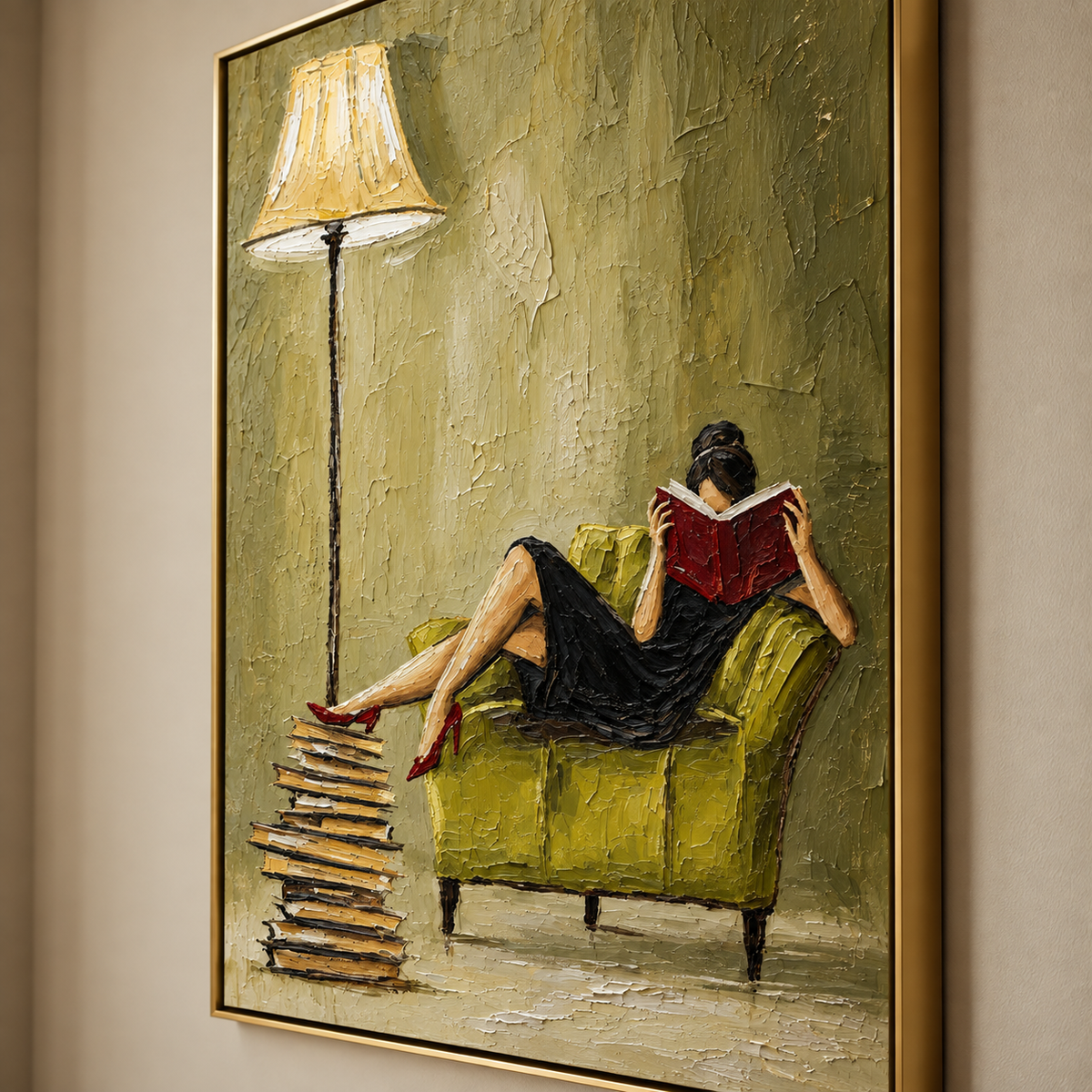 Impressionist Art | Olive Chair Reading