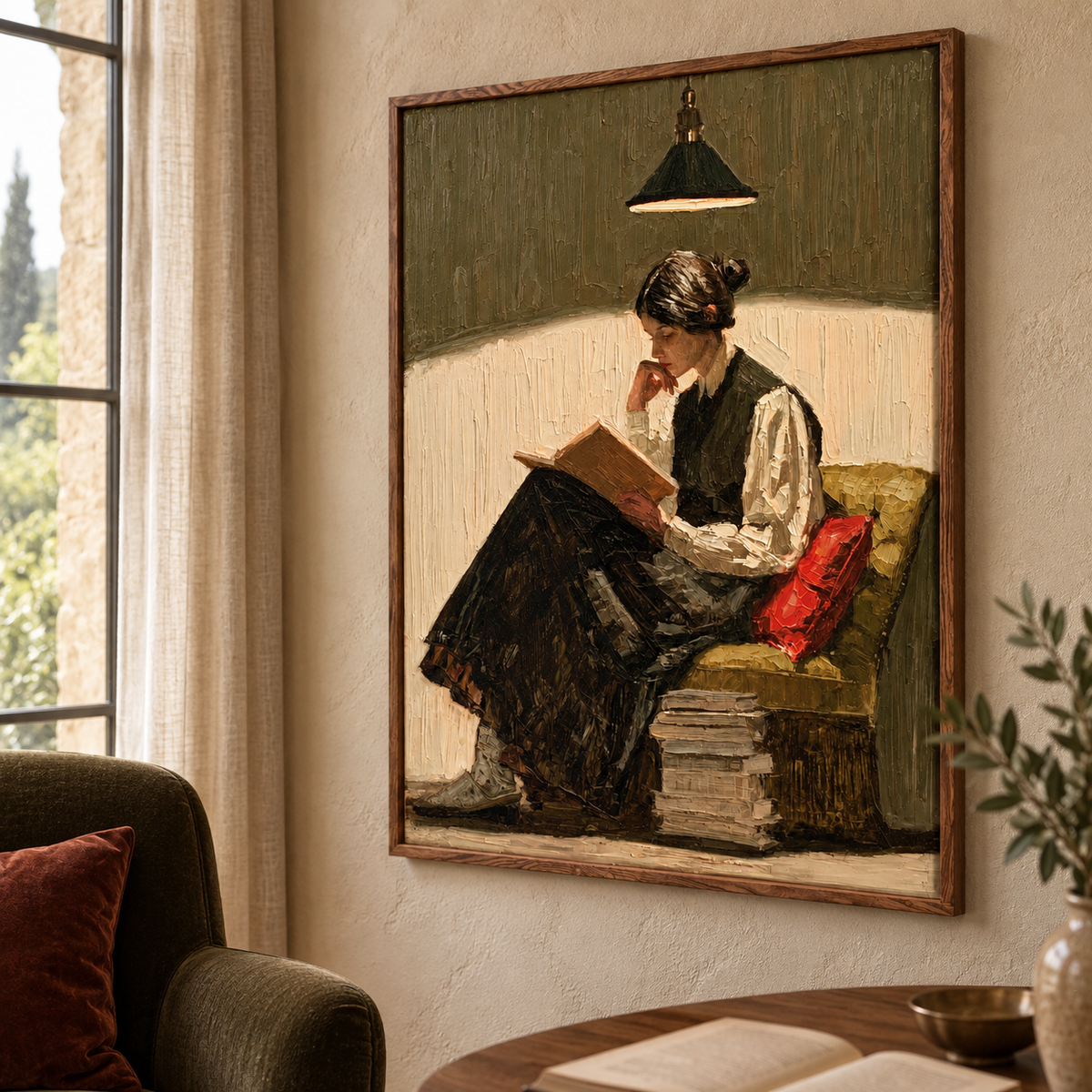 Impressionist Art | Lamplit Reader
