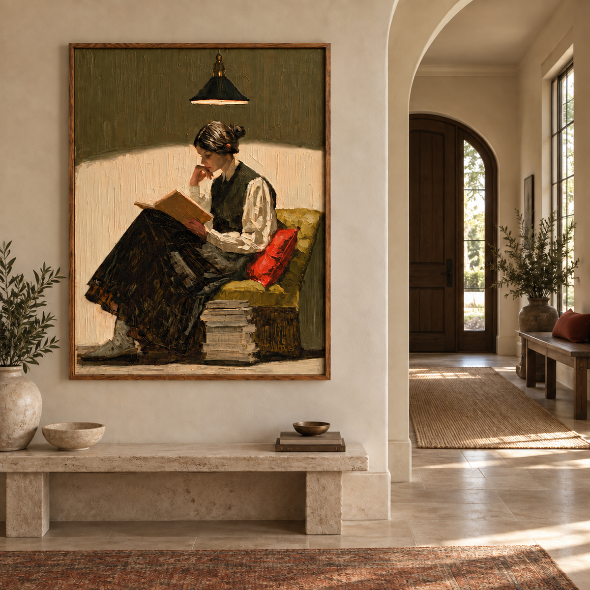 Impressionist Art | Lamplit Reader