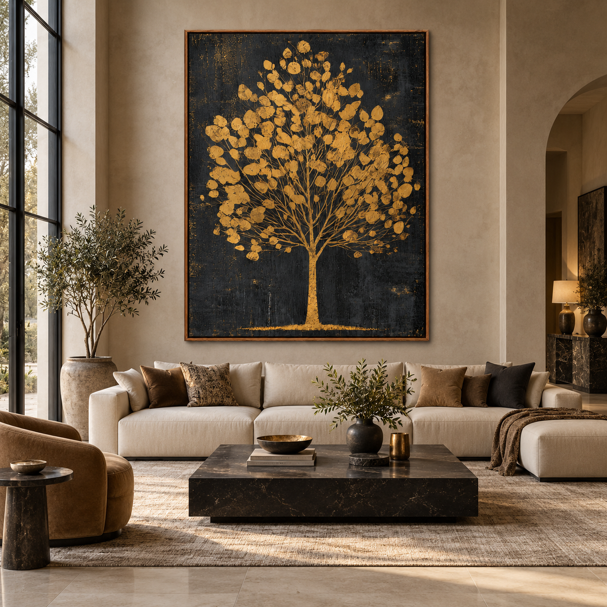 Black & Gold Art | Gilded Tree of Life