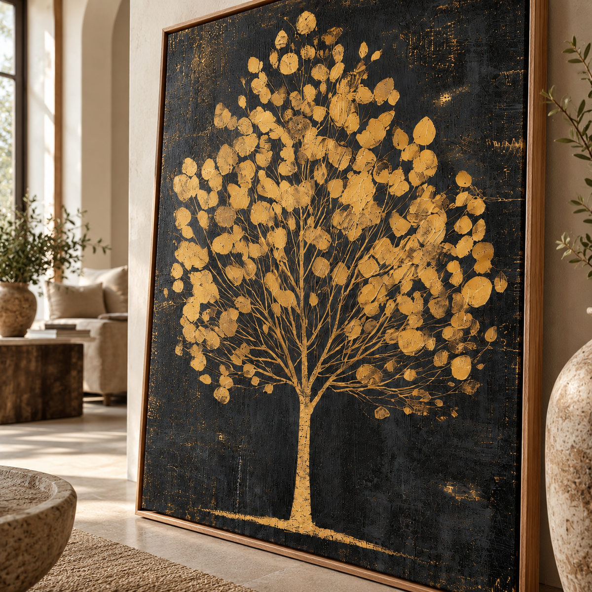 Black & Gold Art | Gilded Tree of Life