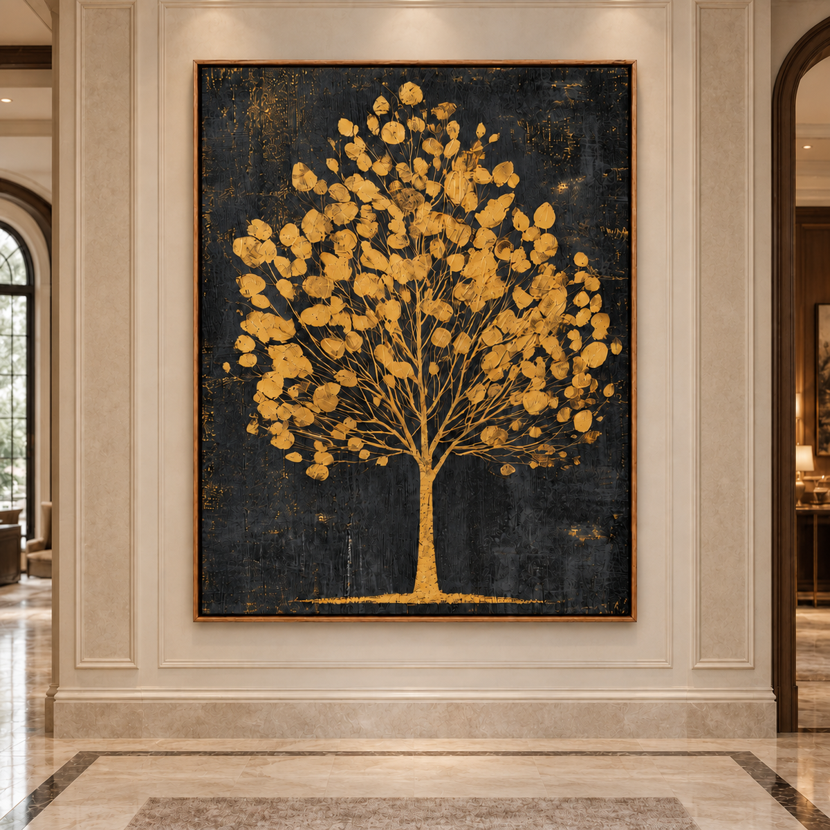 Black & Gold Art | Gilded Tree of Life