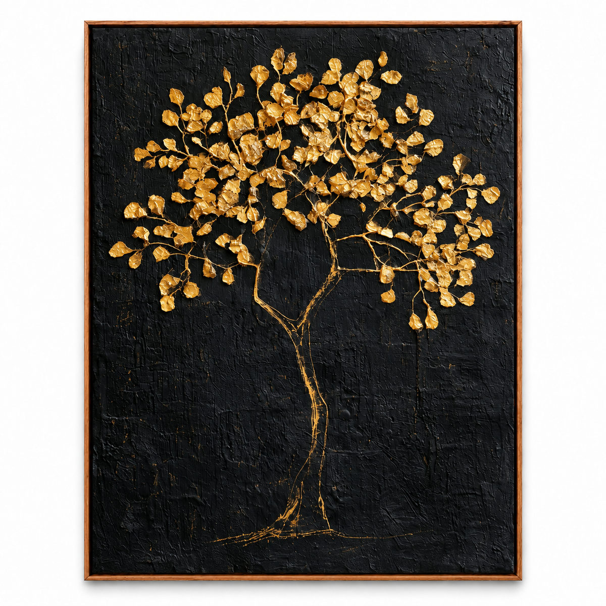 Black & Gold Art | Gilded Tree of Prosperity
