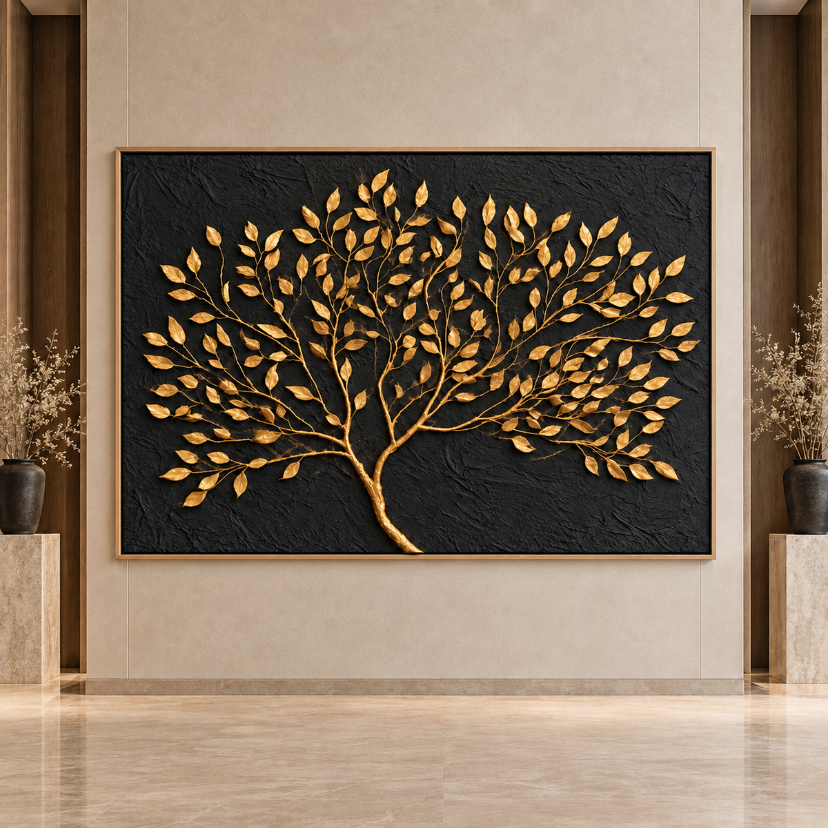 Black & Gold Art | Gilded Golden Canopy