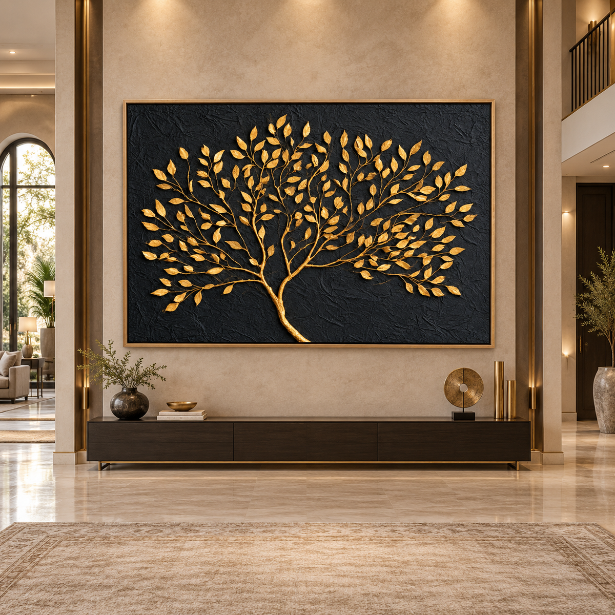 Black & Gold Art | Gilded Golden Canopy