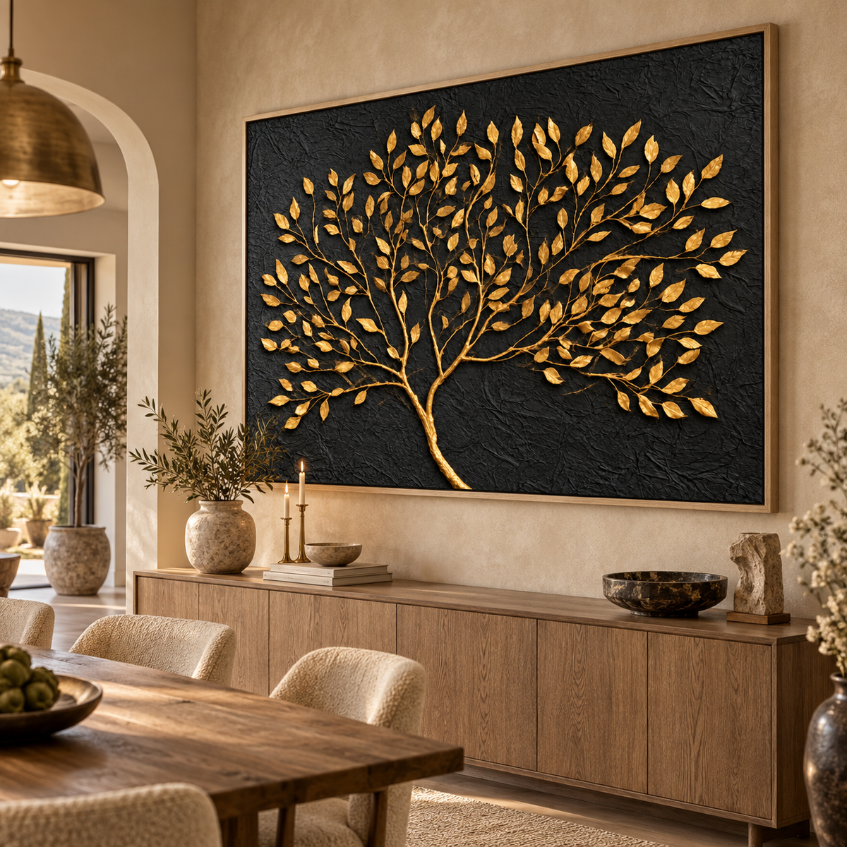 Black & Gold Art | Gilded Golden Canopy