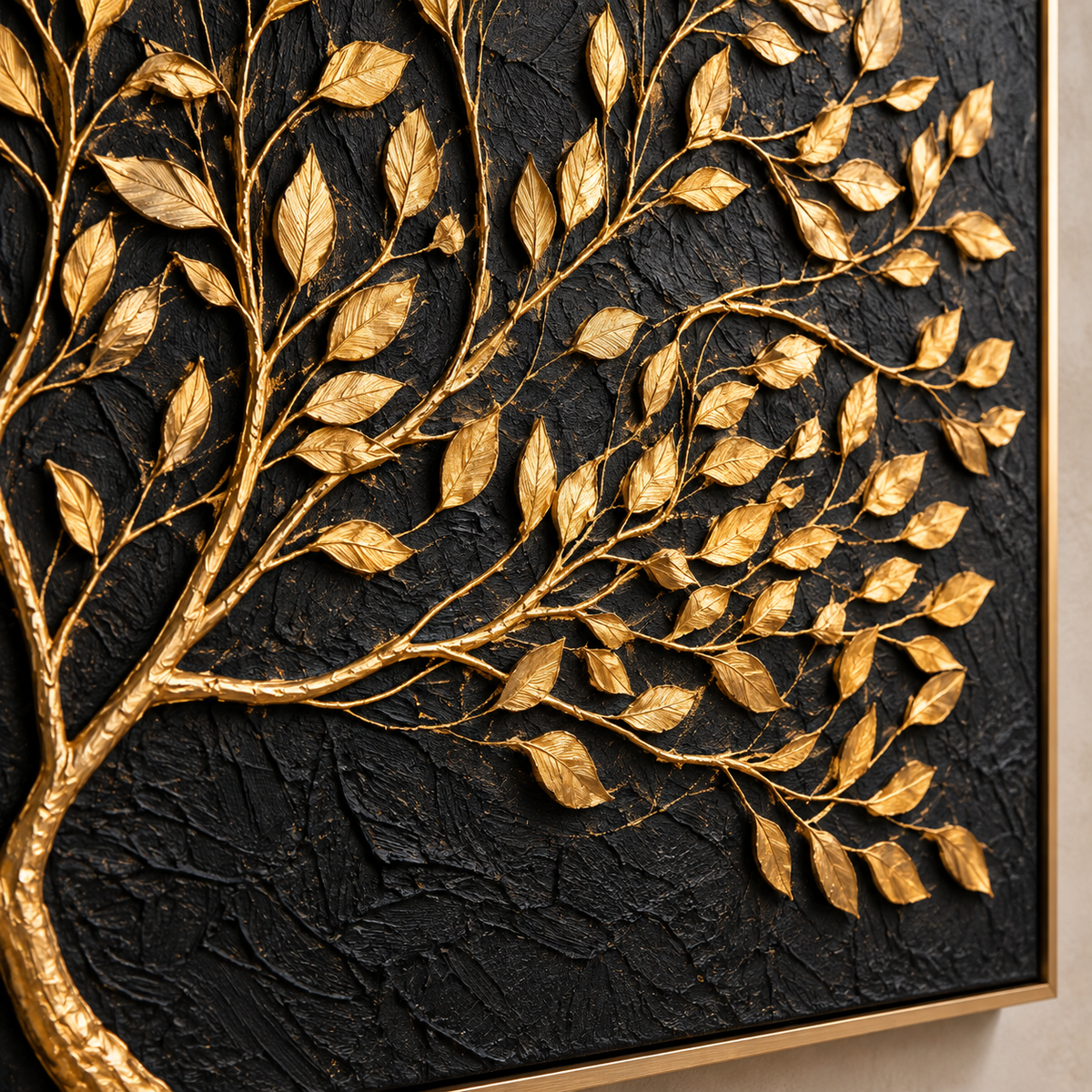 Black & Gold Art | Gilded Golden Canopy